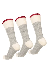 Isowool Mens Chunky Mid-Calf Socks 3-Pack