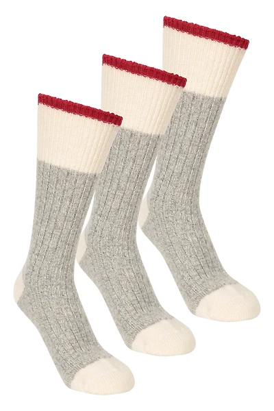 Isowool Mens Chunky Mid-Calf Socks 3-Pack