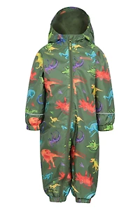 Spright Fleece Lined Printed Junior Waterproof Rain Suit