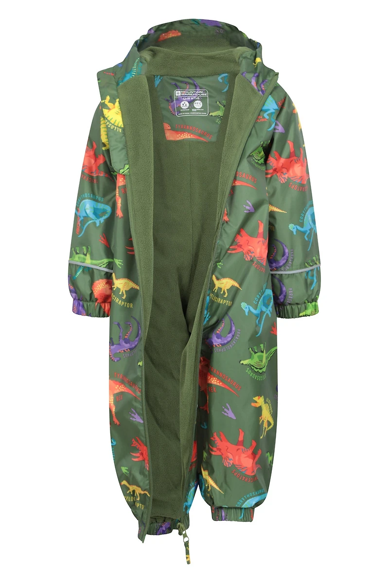 Spright Fleece Lined Printed Junior Waterproof Rain Suit