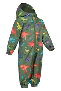 Spright Fleece Lined Printed Junior Waterproof Rain Suit