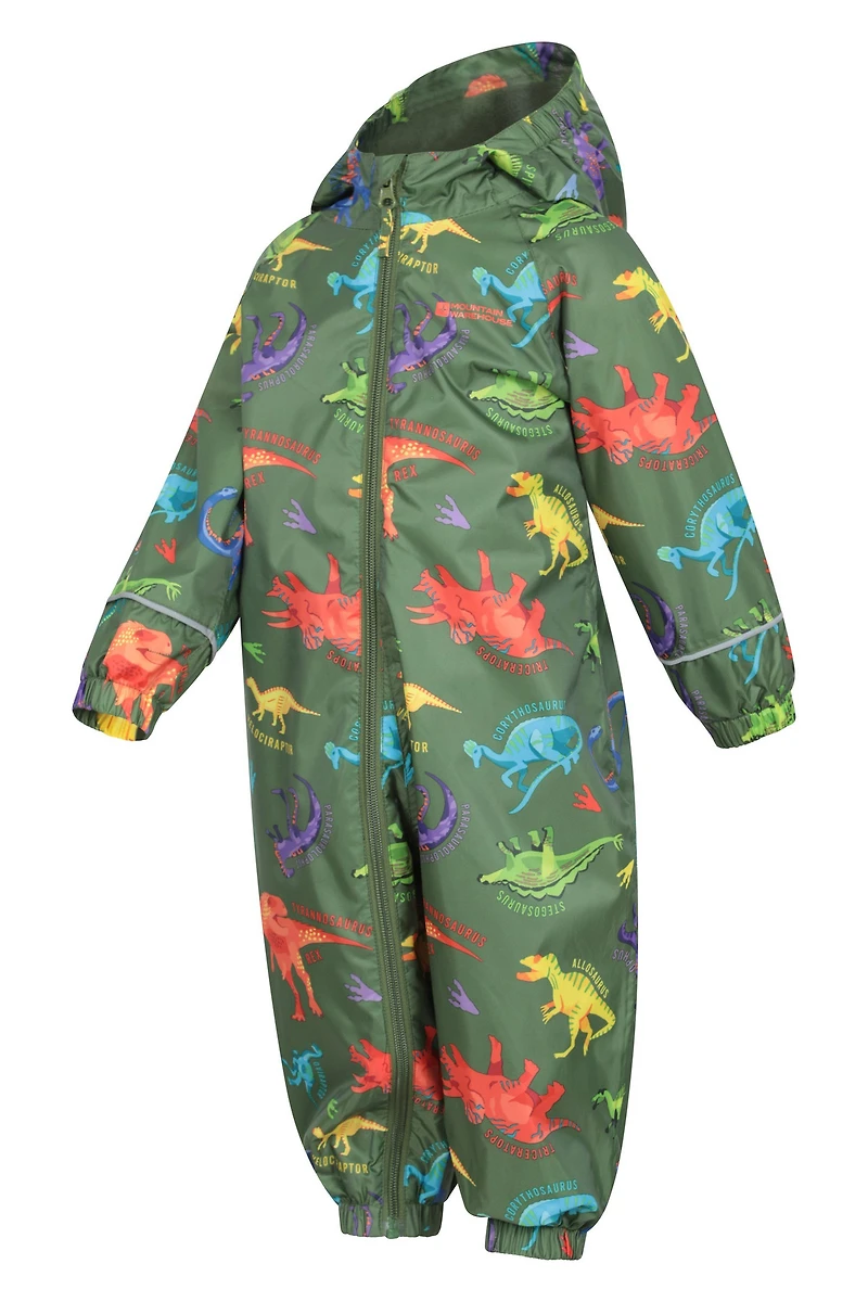 Spright Fleece Lined Printed Junior Waterproof Rain Suit