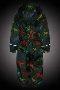 Spright Fleece Lined Printed Junior Waterproof Rain Suit