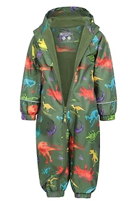 Spright Fleece Lined Printed Junior Waterproof Rain Suit