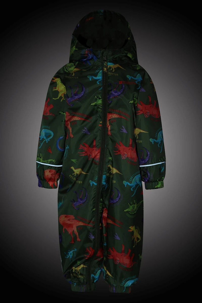 Spright Fleece Lined Printed Junior Waterproof Rain Suit