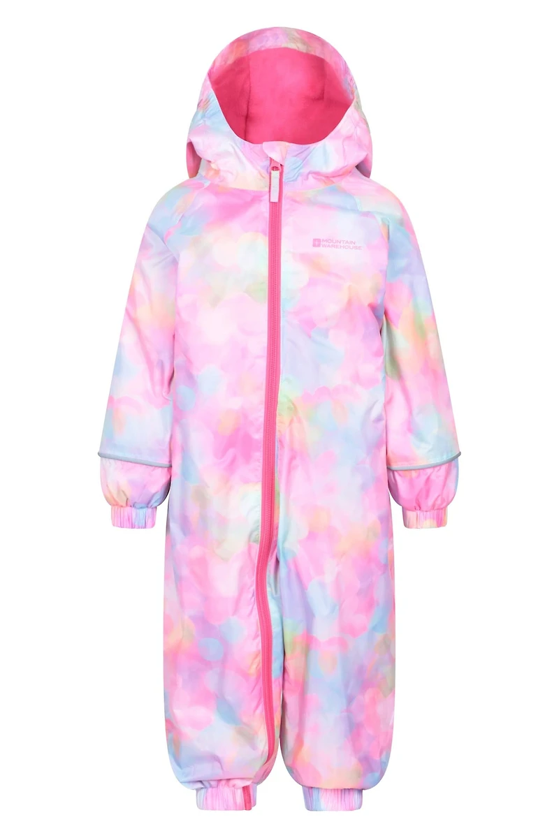 Spright Fleece Lined Printed Junior Waterproof Rain Suit