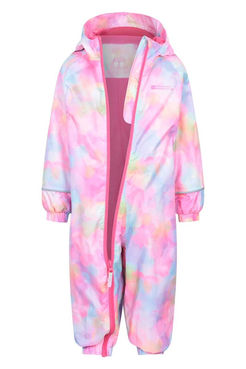 Spright Fleece Lined Printed Junior Waterproof Rain Suit