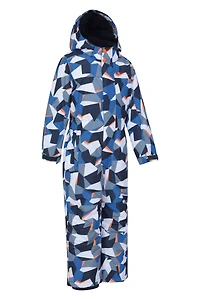 Cloud Printed Kids All One Waterproof Snowsuit