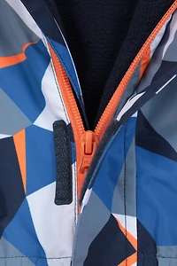 Cloud Printed Kids All One Waterproof Snowsuit