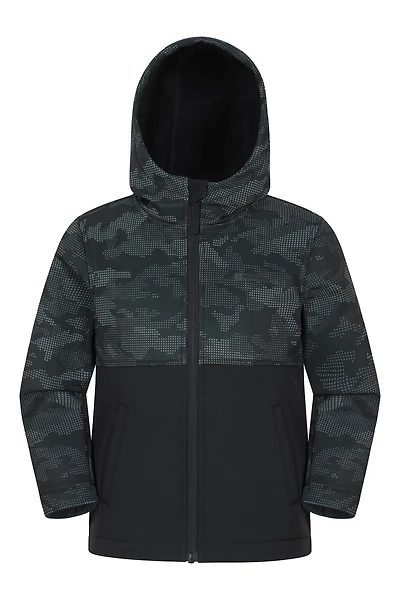 Exodus Kids Printed Water Resistant Softshell Jacket