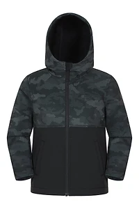 Exodus Kids Printed Water Resistant Softshell Jacket