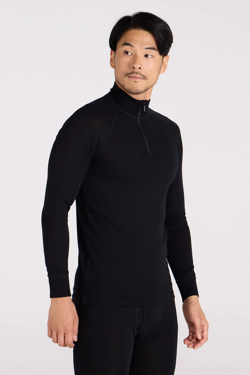 Merino II Mens Zip Neck Base Layer Top