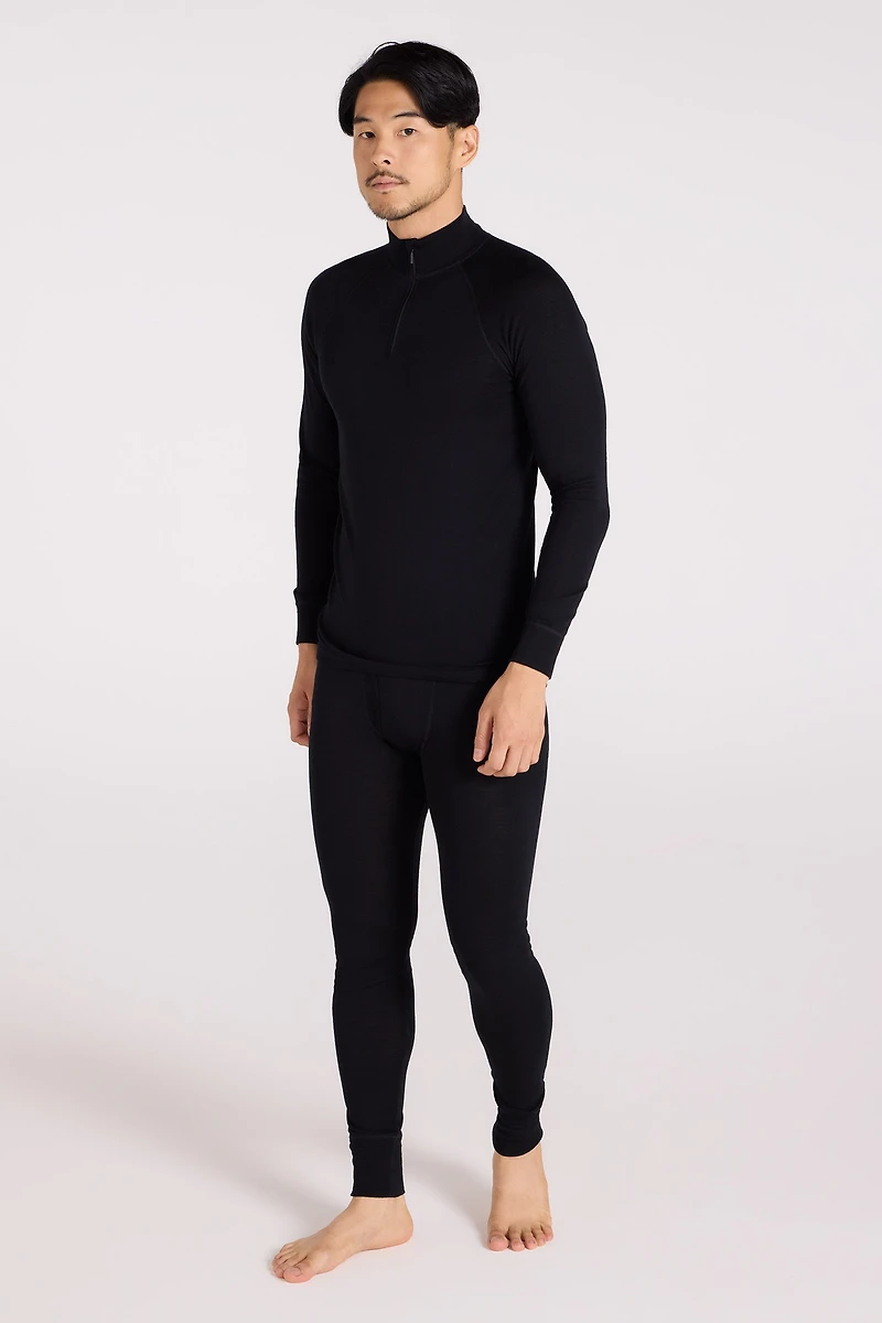 Merino II Mens Zip Neck Base Layer Top