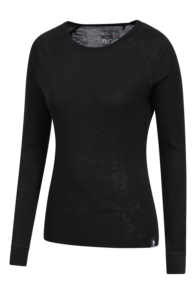 Merino Womens Round Neck Top 2-Pack