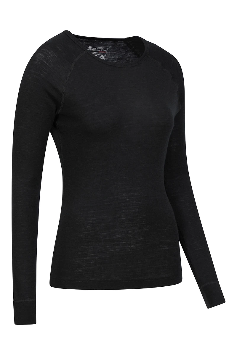 Merino Womens Round Neck Top 2-Pack