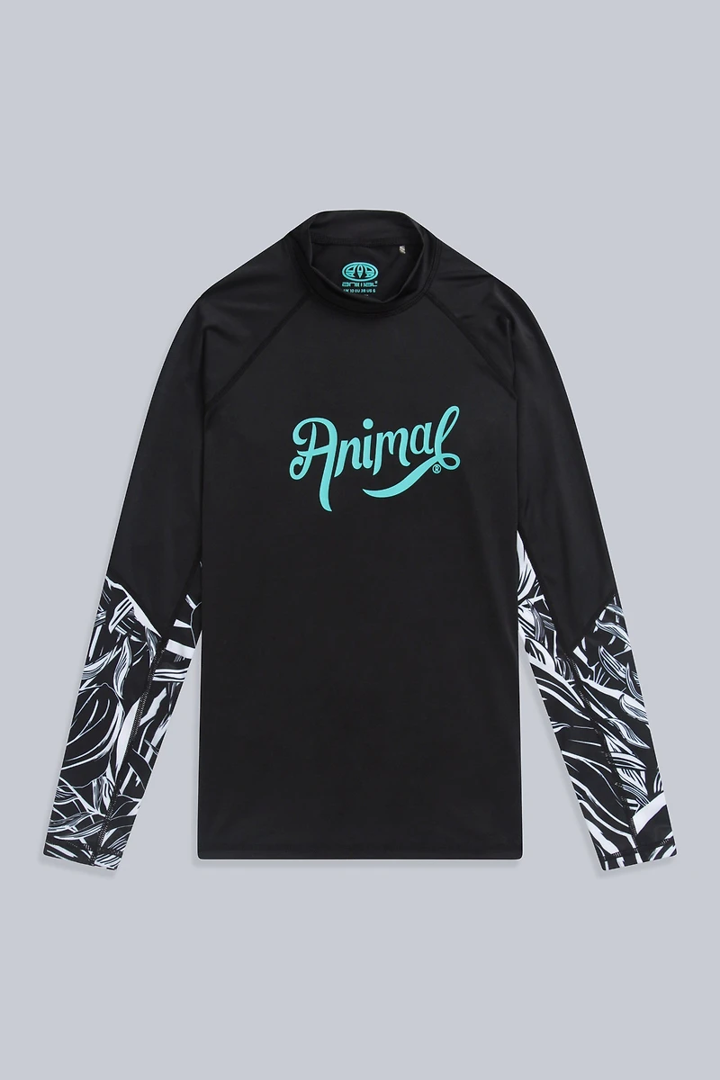 Lillie Womens Printed Panel Rash Guard