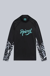 Lillie Womens Printed Panel Rash Guard
