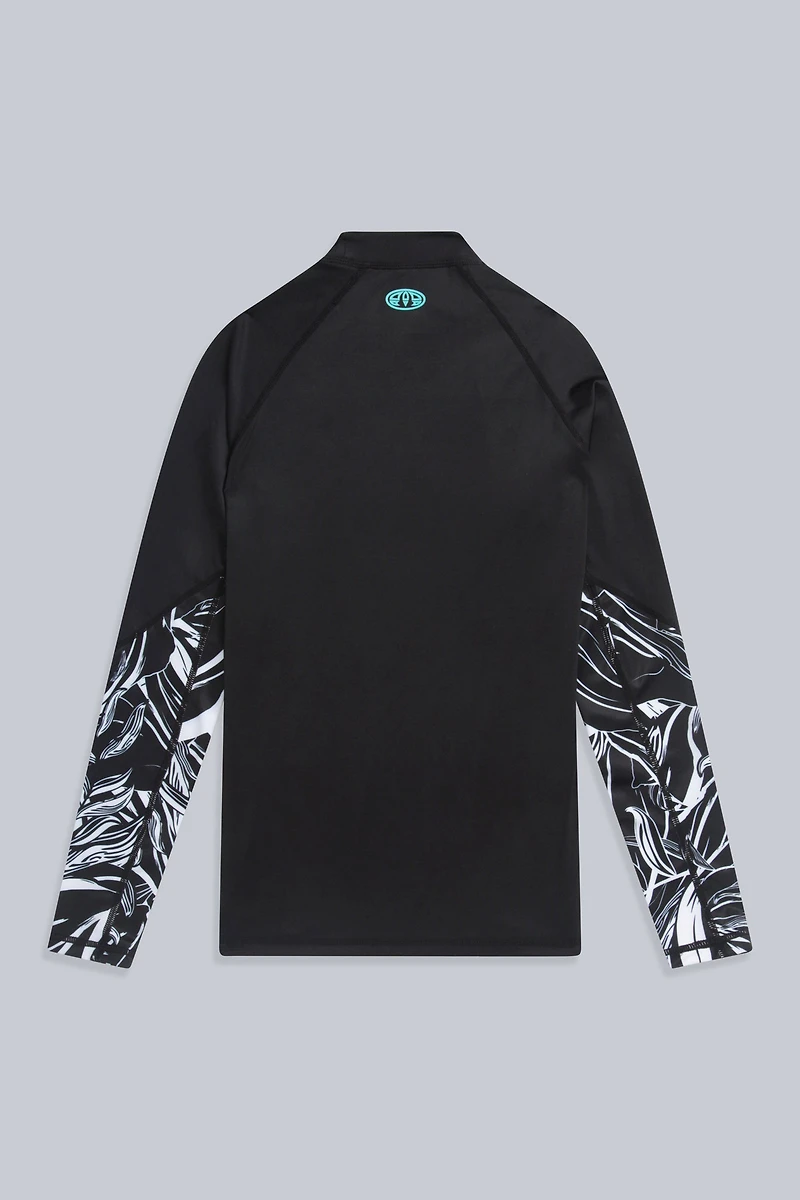 Lillie Womens Printed Panel Rash Guard