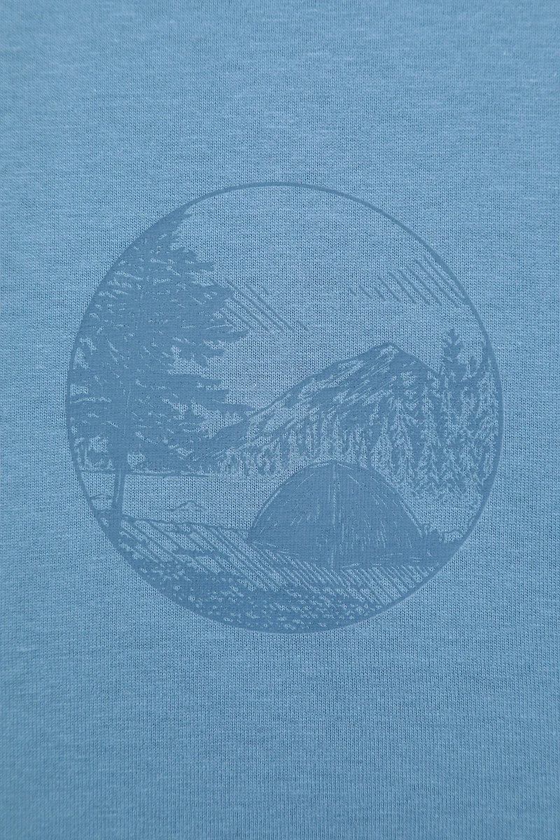 Camping Sketch Mens T-Shirt