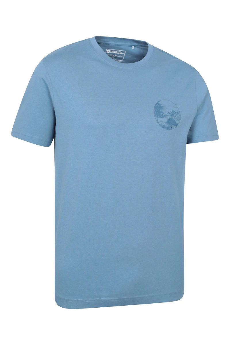 Camping Sketch Mens T-Shirt