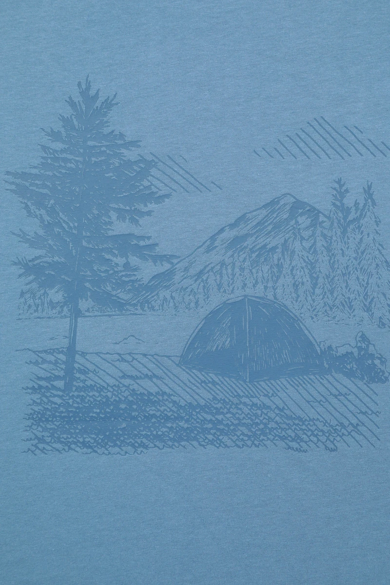 Camping Sketch Mens T-Shirt