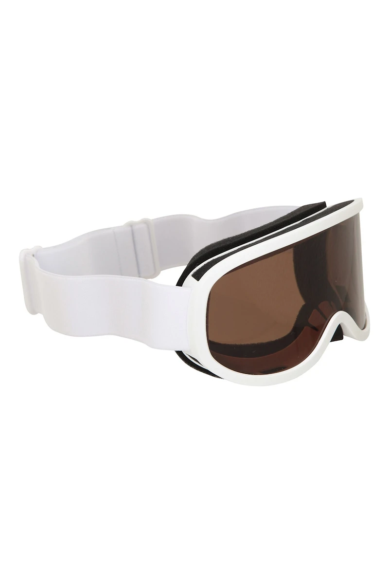 Unisex White Ski Goggles