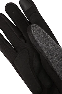 Windproof Fur Lined Mens Thermal Touchscreen Glove