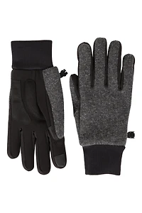 Windproof Fur Lined Mens Thermal Touchscreen Glove