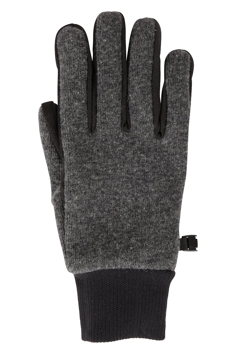 Windproof Fur Lined Mens Thermal Touchscreen Glove