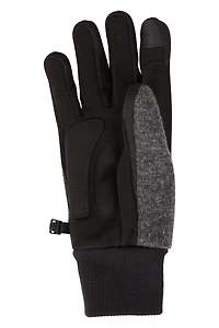 Windproof Fur Lined Mens Thermal Touchscreen Glove