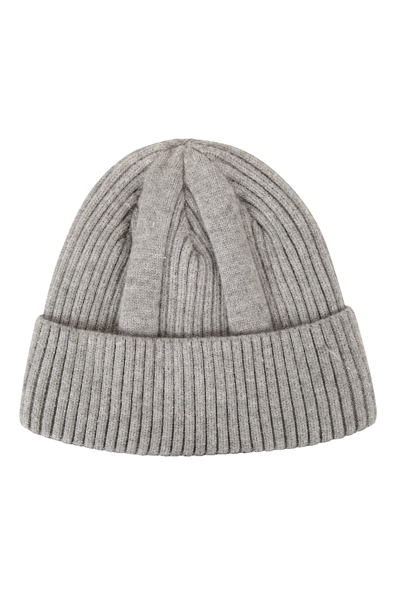 Fur Lined Mens Ribbed Thermal Beanie