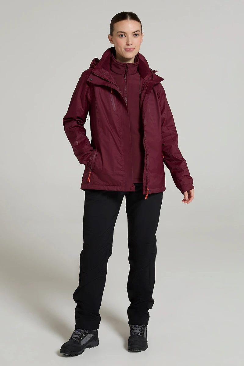 Bracken Extreme Womens 3 1 Waterproof Jacket