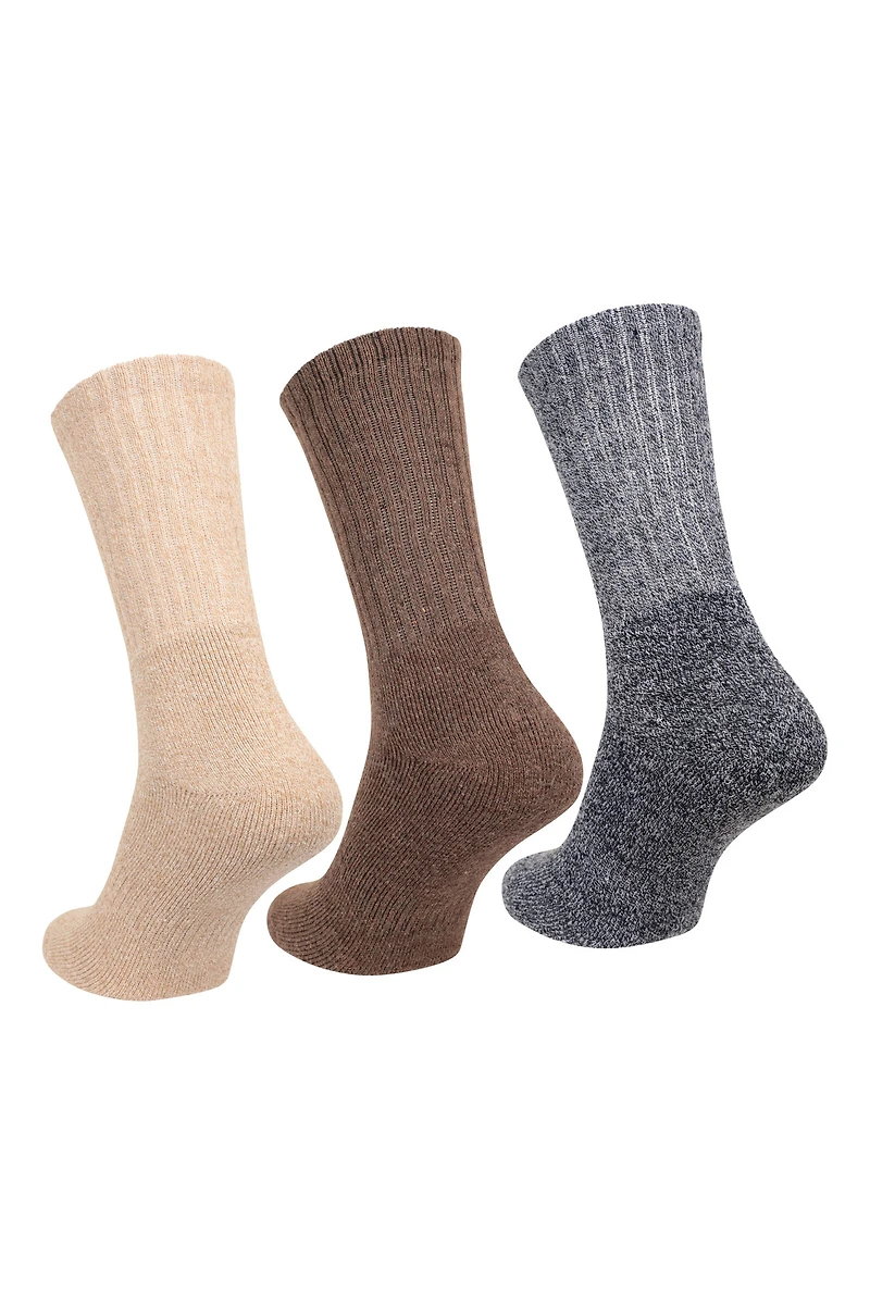 Outdoor Mens Mid-Calf Hiking Socks 3-Pack