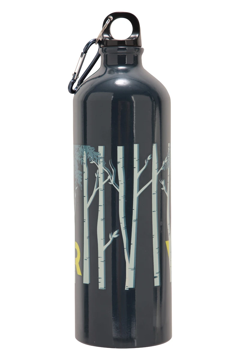 35 oz. Printed Metallic Bottle With Karabiner