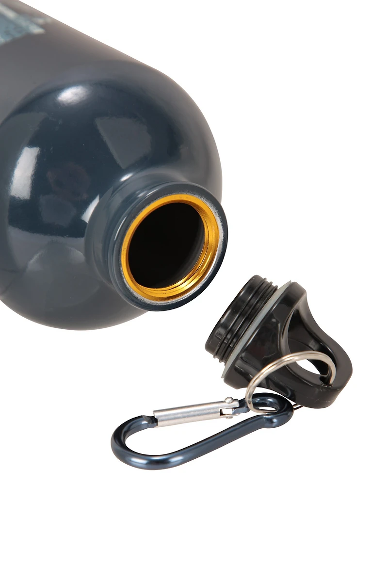 35 oz. Printed Metallic Bottle With Karabiner