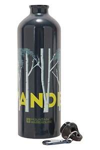 35 oz. Printed Metallic Bottle With Karabiner
