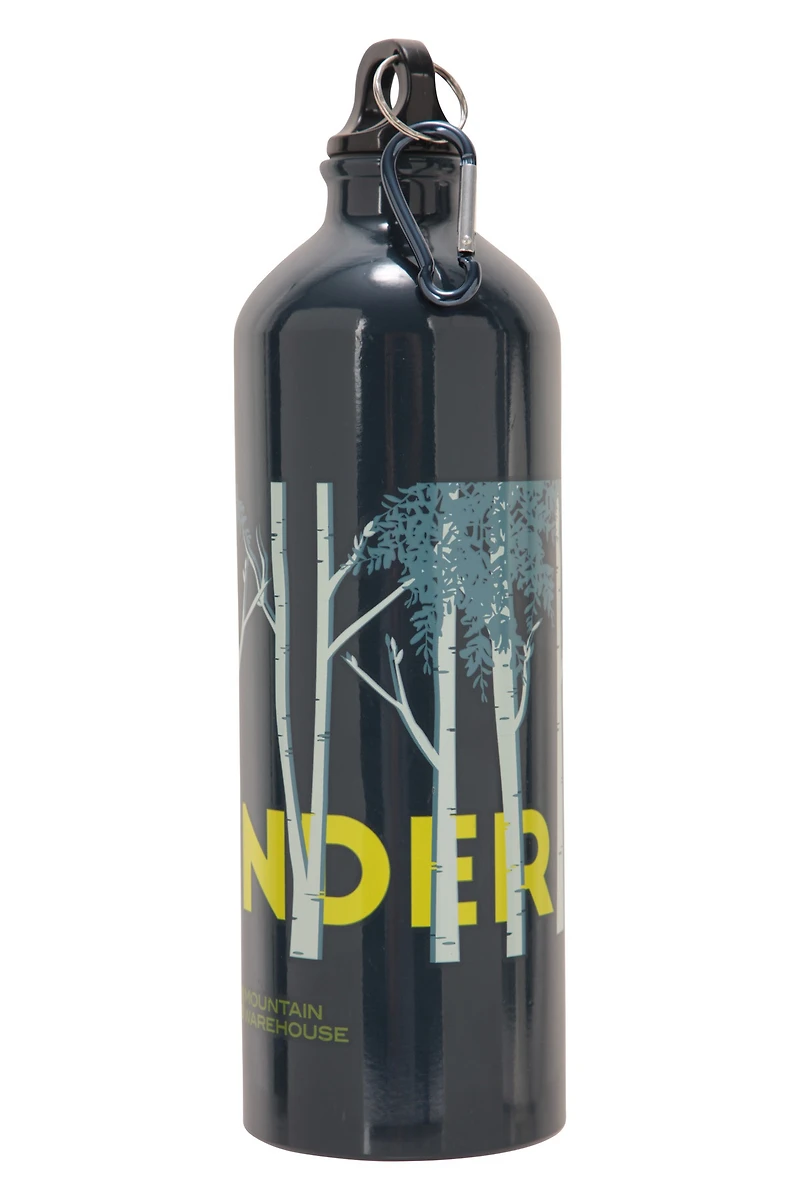 35 oz. Printed Metallic Bottle With Karabiner