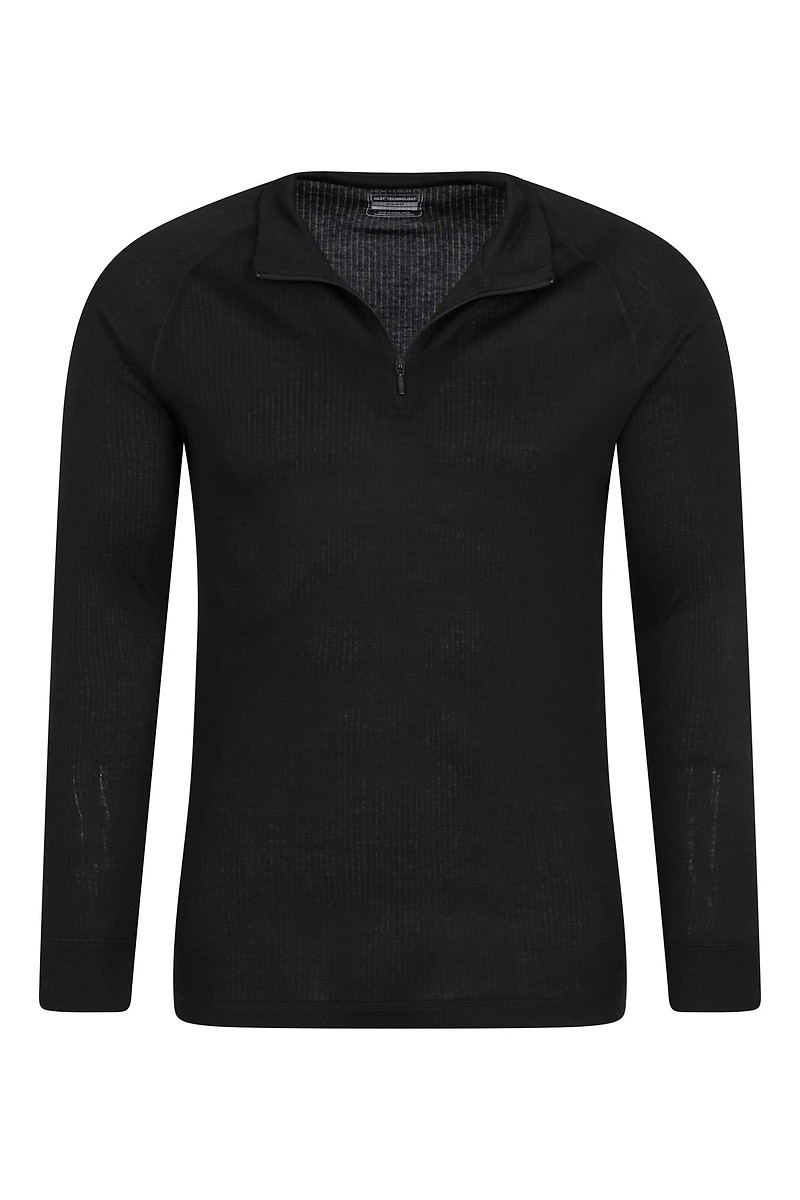 Talus Mens Long Sleeved Zip Neck Top
