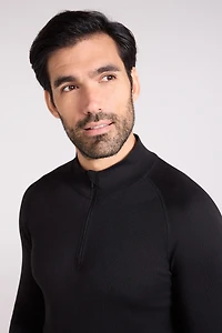 Talus Mens Long Sleeved Zip Neck Top