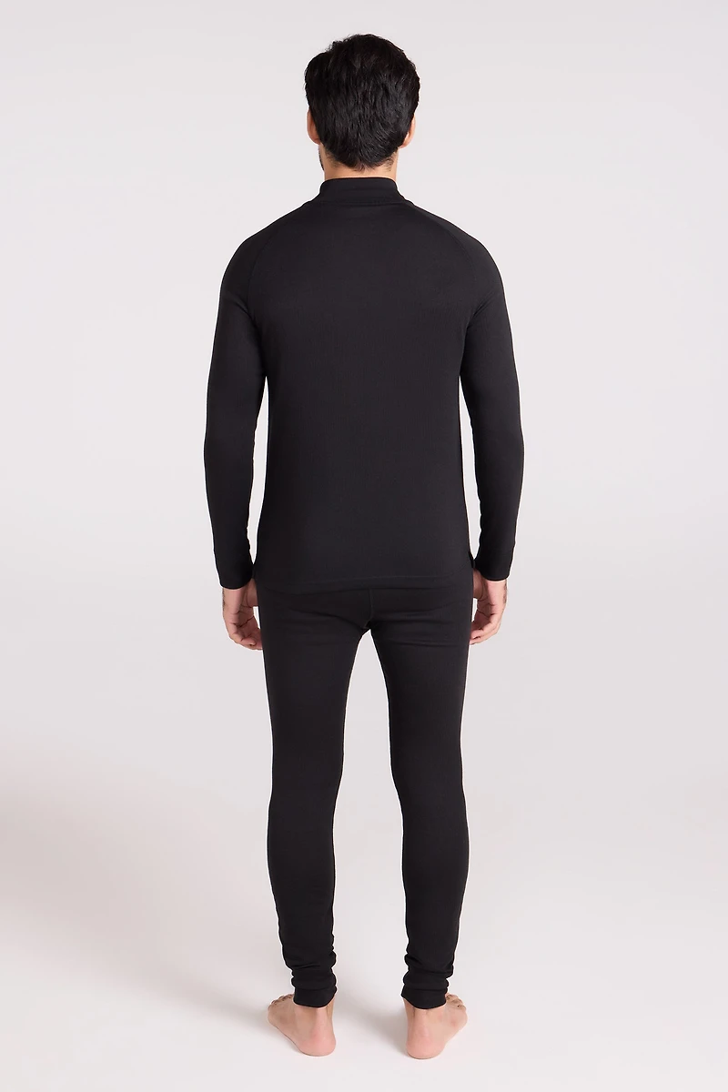 Talus Mens Long Sleeved Zip Neck Top