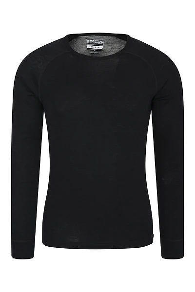 Merino Mens Long Sleeved Round Neck Top