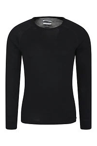 Merino Mens Long Sleeved Round Neck Top