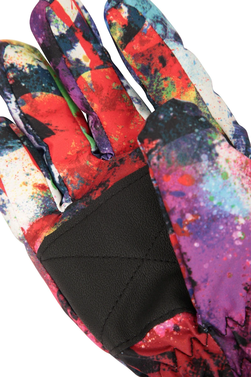 Printed Kids Ski Gloves