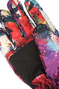 Printed Kids Ski Gloves