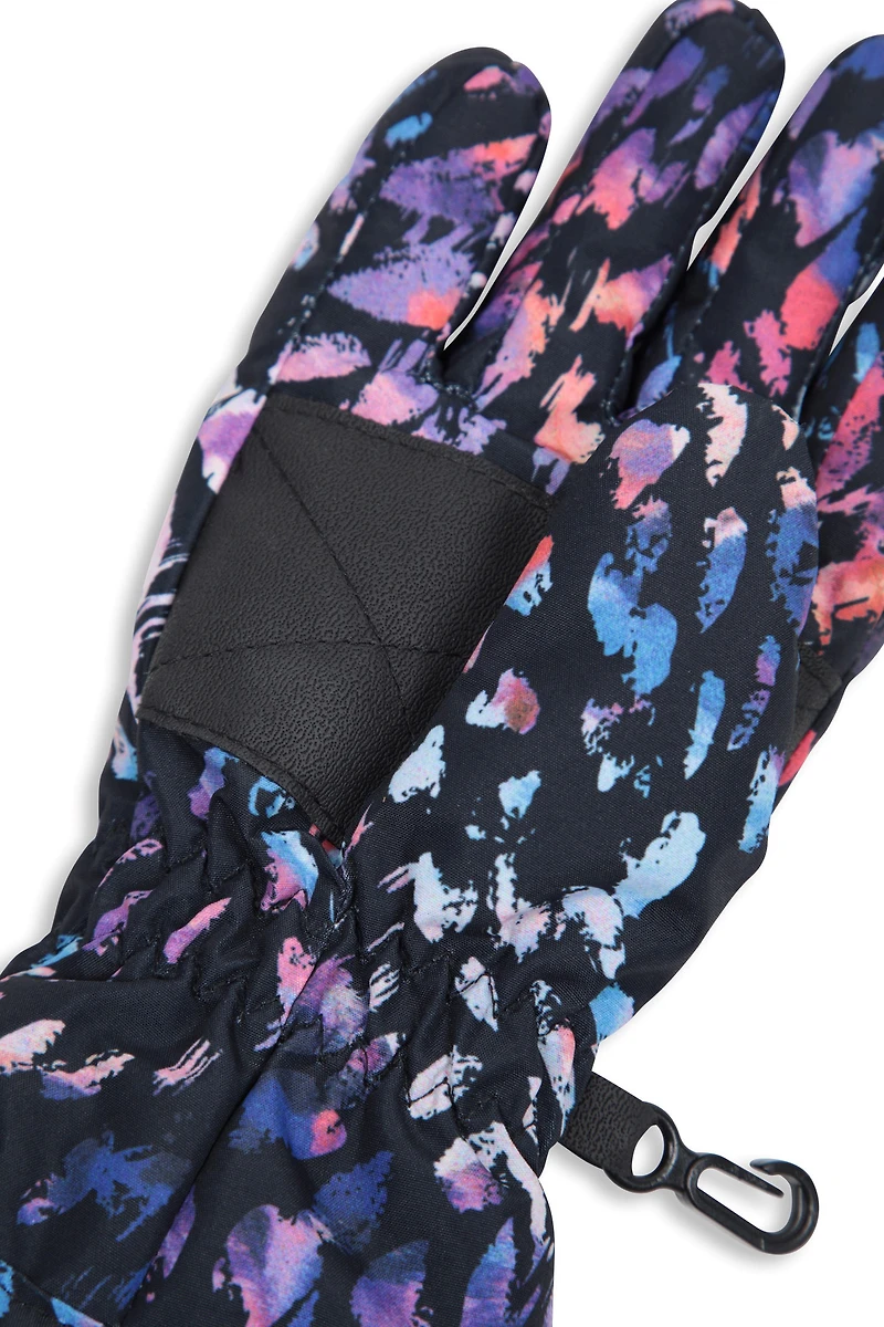 Printed Kids Ski Gloves