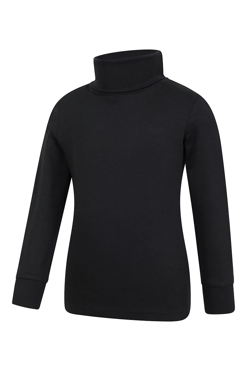 Meribel Kids Cotton Roll Neck Top