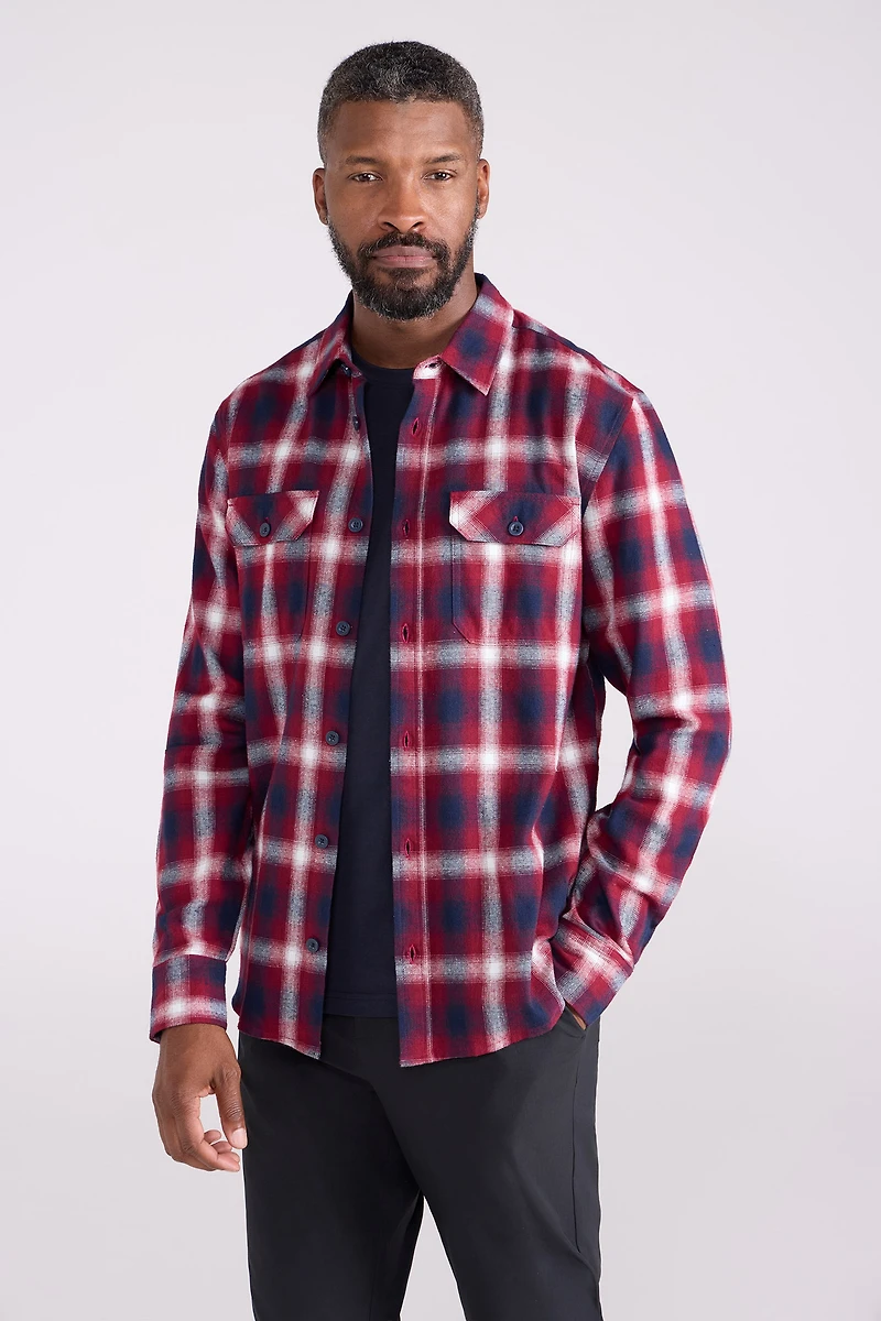 Trace Mens Flannel Long Sleeve Shirt