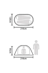 Pop-Up Single Skin 2 Man Tent