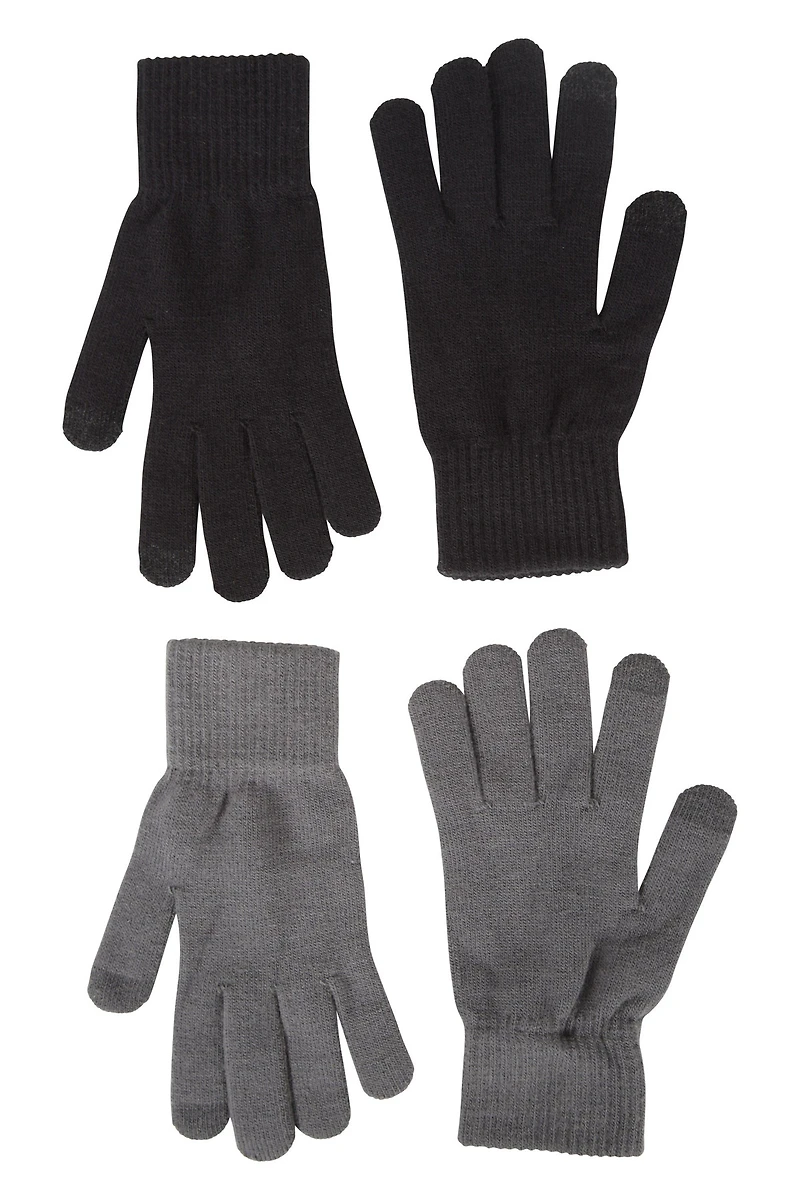 Magic Touchscreen Mens Gloves - 2Pk