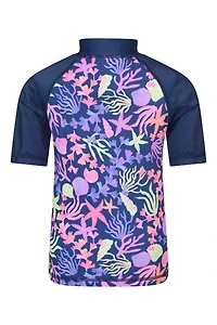 Short Sleeve Kids Printed Rash Guard